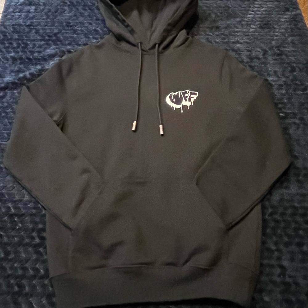 Off-White Black Hoodie with Logo